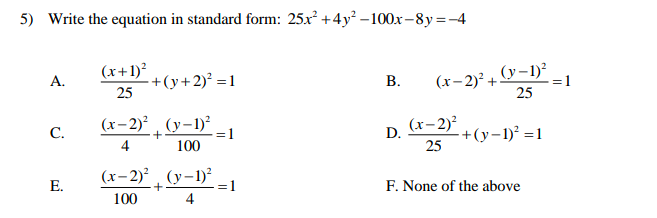 -3) =0 20. 4x- -9y= =0\f2. Which of the following equations define