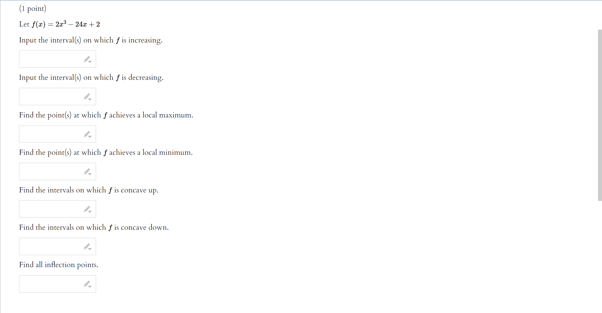 Find the coordinates of the points of inflection. List your answers as
