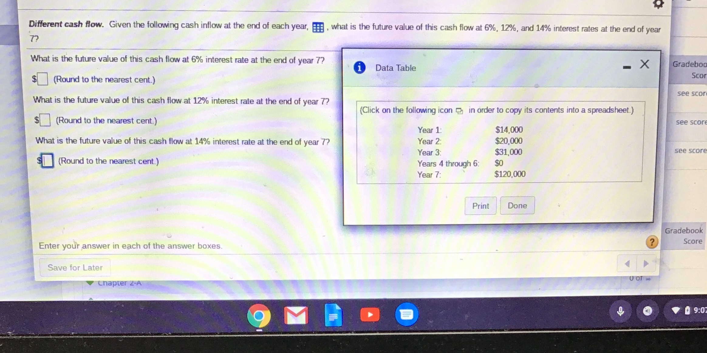 Pls answer all questions showing explanations thx Different cash flow. Given the