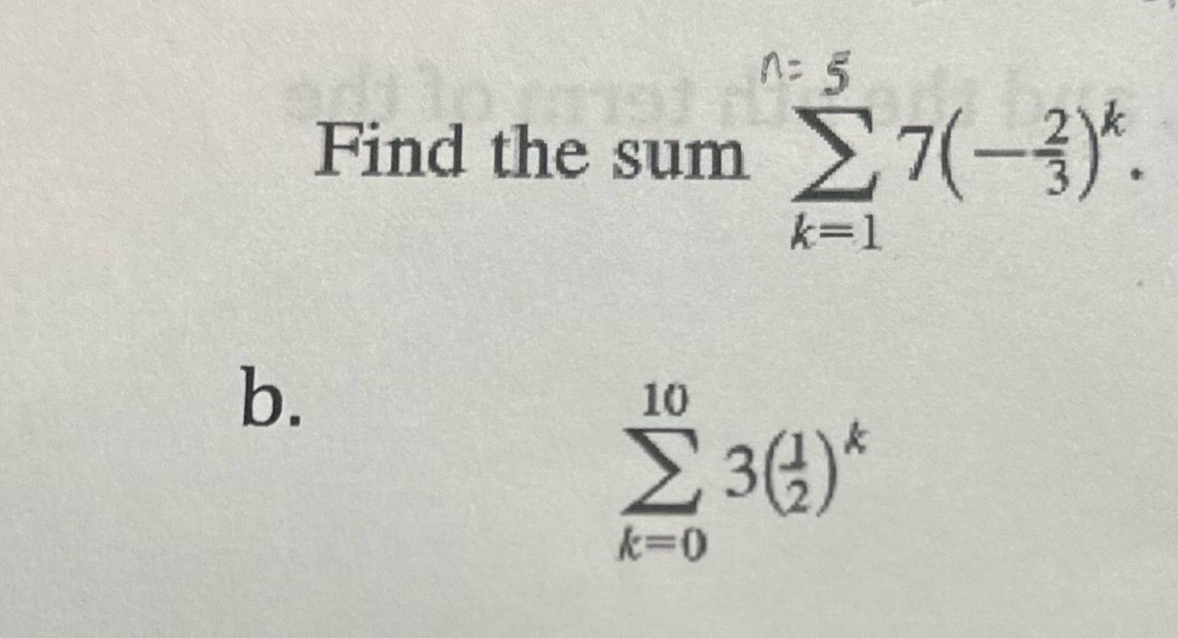 b. Find the sum 10