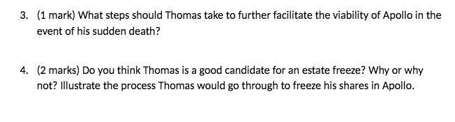  3 . ( 1 mark ) What steps should Thomas take
