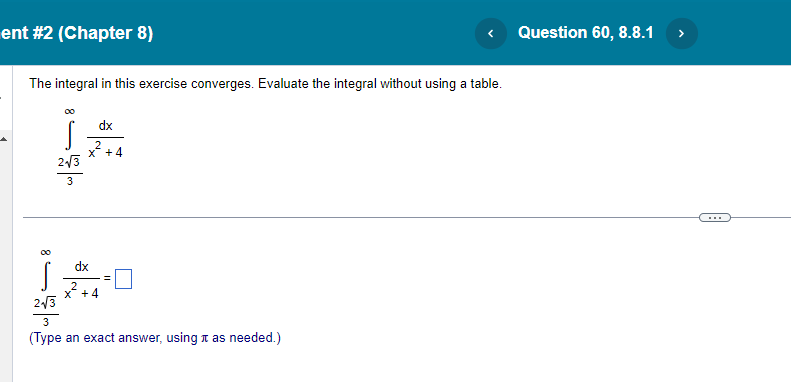 integral without using a table. DO 1.0002 dx X DO 1 dx