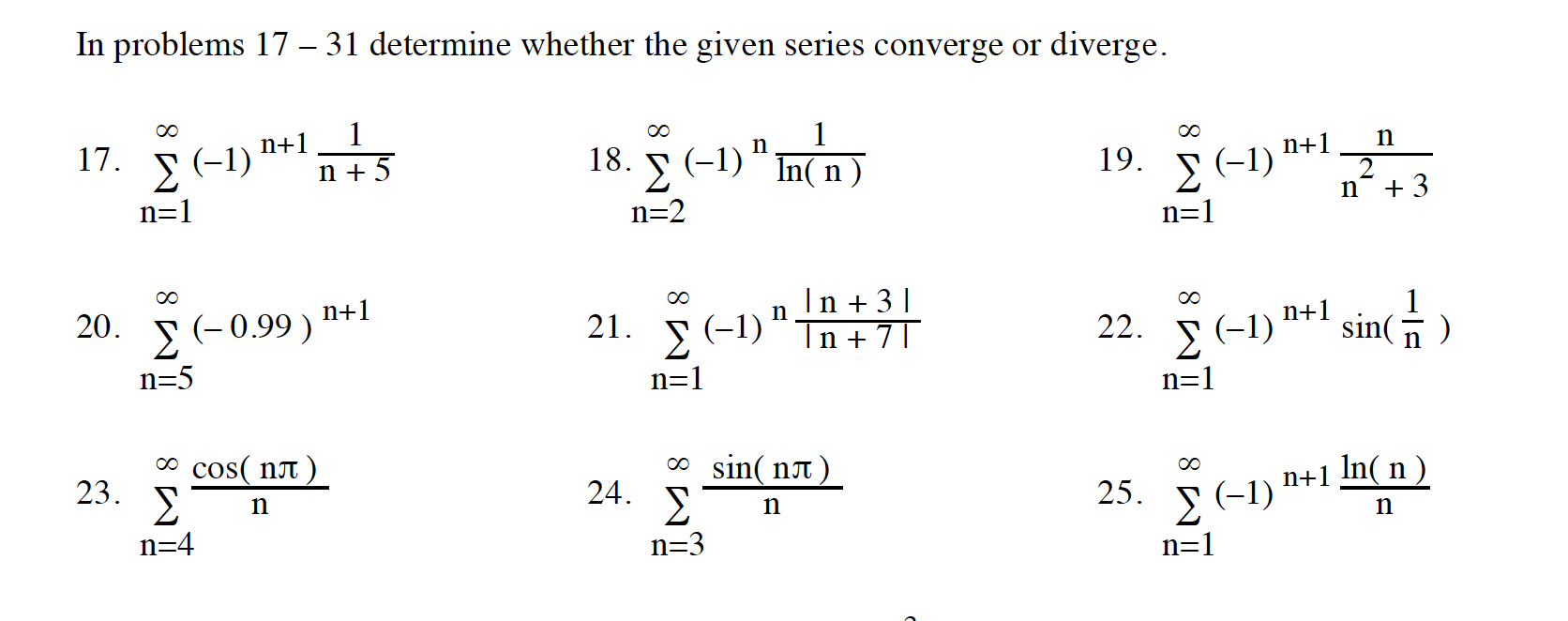 Please help with Problem # 23 In problems 17 31 determine Whether