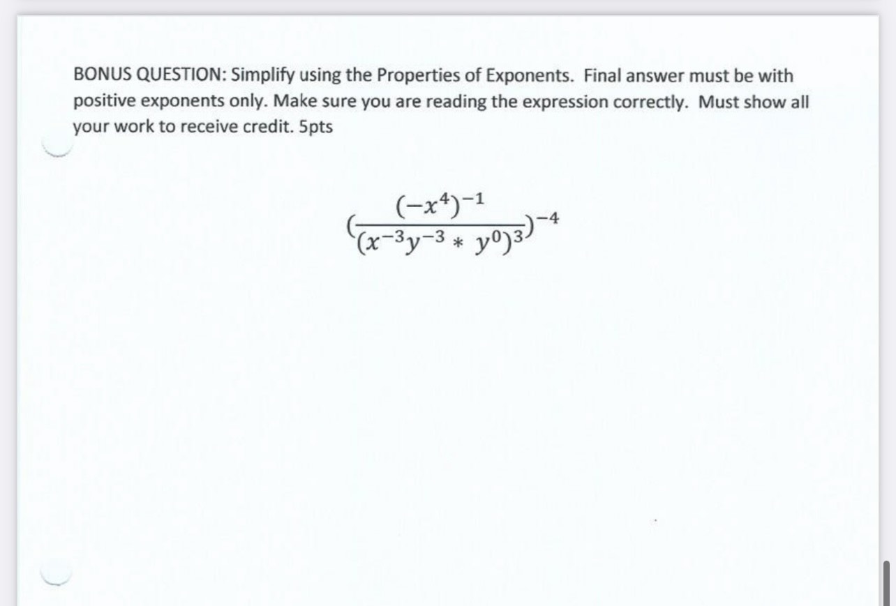 all your work to receive credit. Spts (-x4r1 _ (W) \