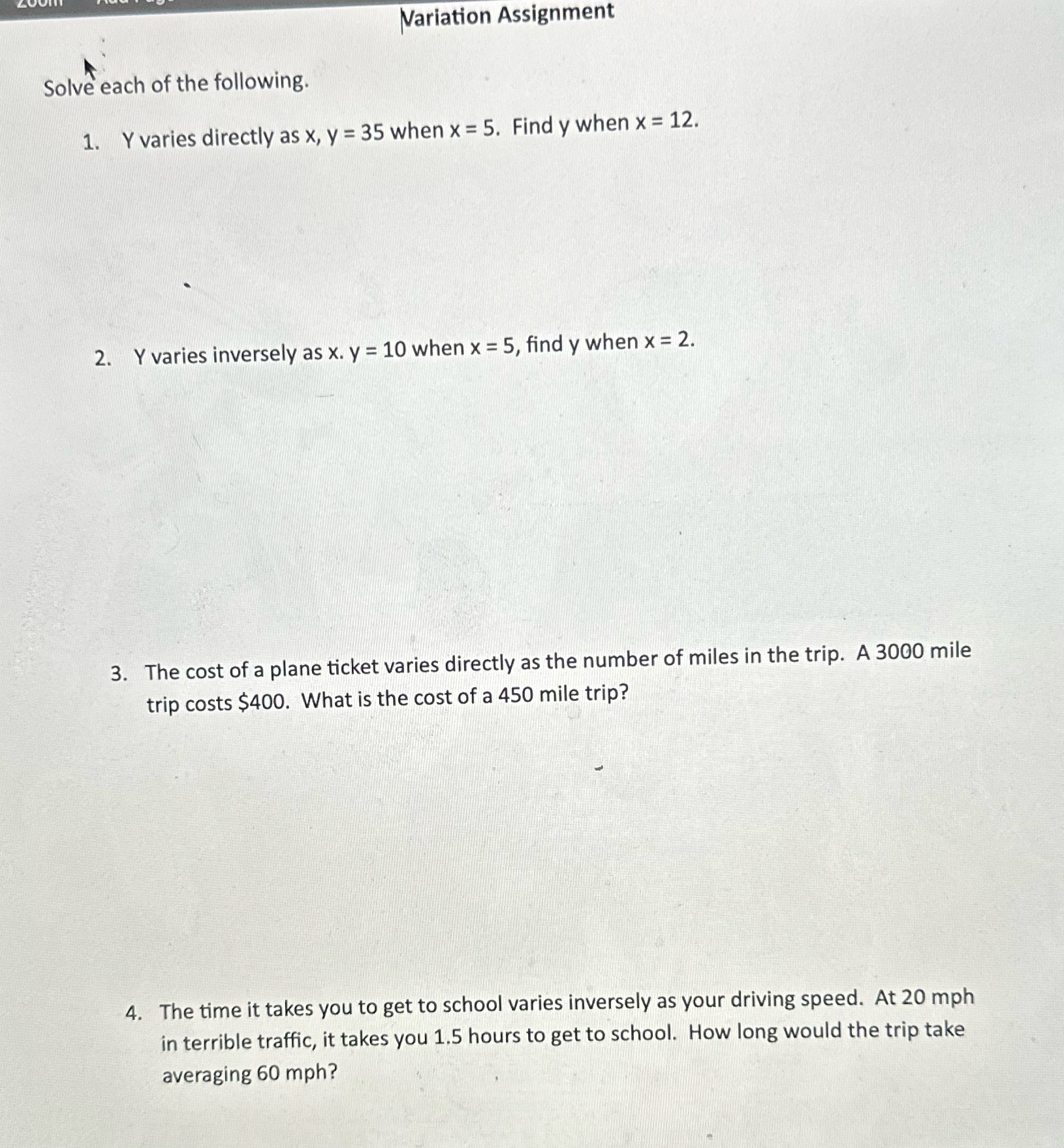 May you please complete this assignment claearly and labeled please. I I