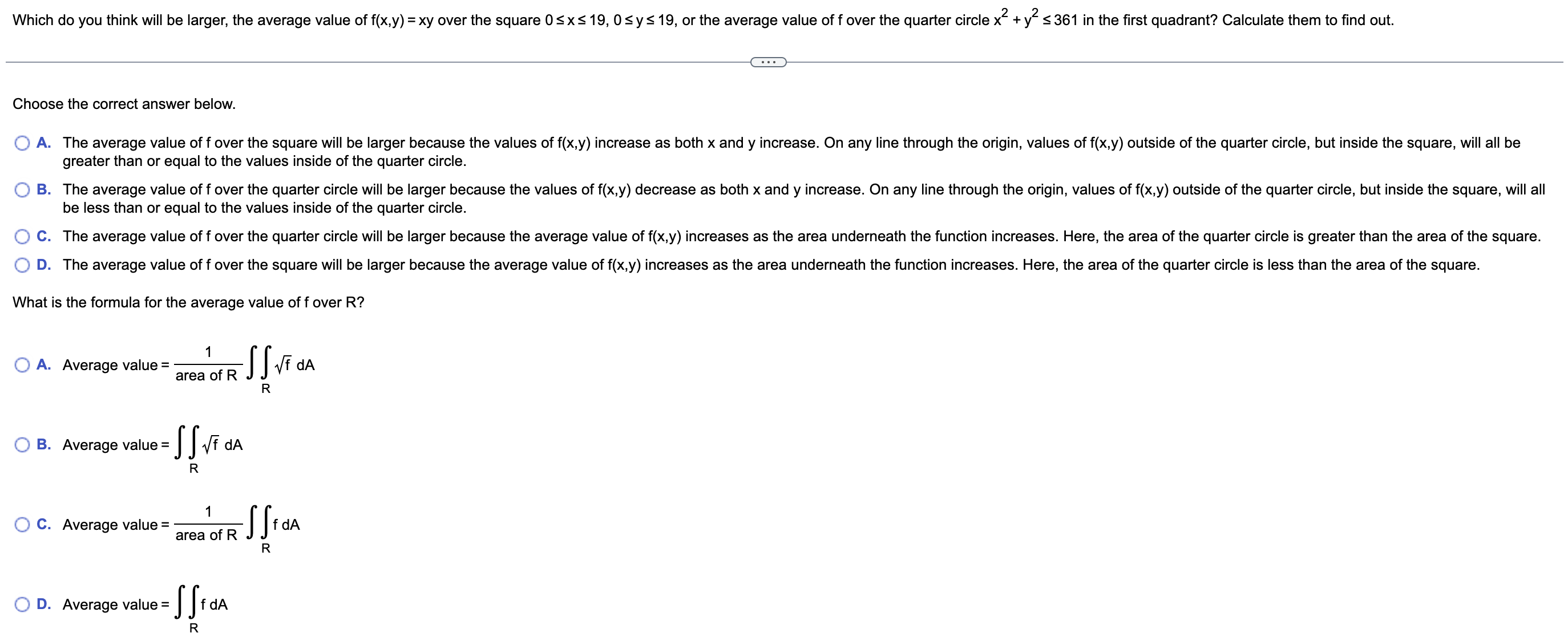 19, 0 S y s 19, or the average value of f