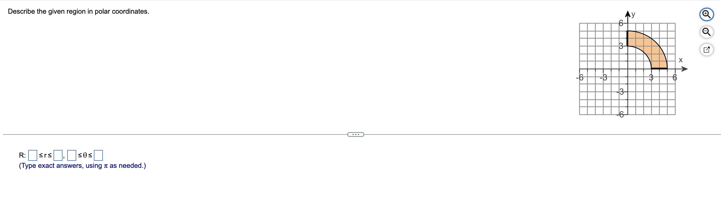 quadrant? Calculate them to nd out. Choose the correct answer below. O