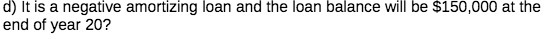  I ) It is a negative amortizing loan and the loan