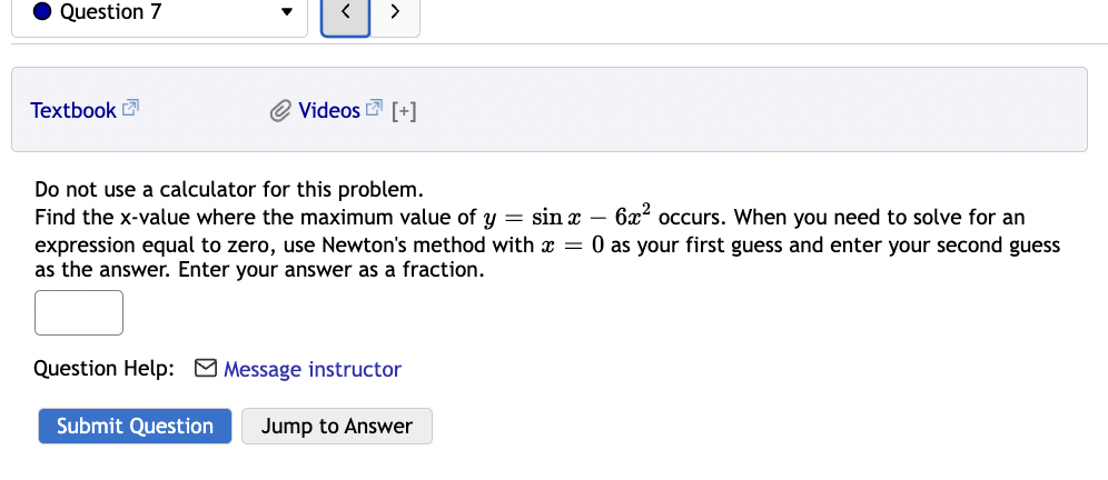 a calculator for this problem. Find the x-value where the relative maximum