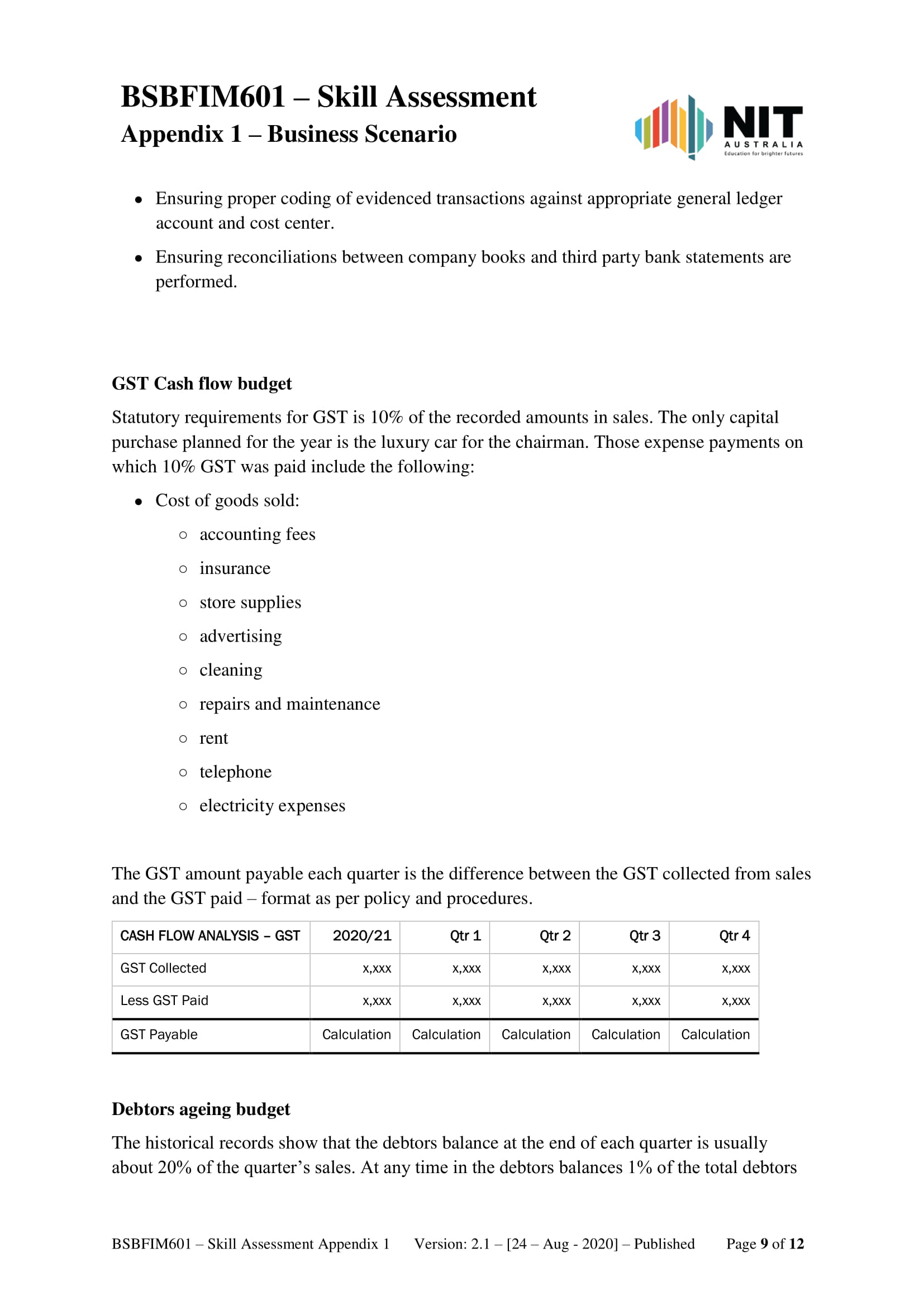 appointed as the business manager of Houzit Pty Ltd having been a