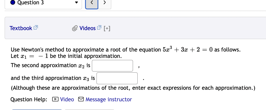 your second guess as the answer. Enter your answer as a fraction.