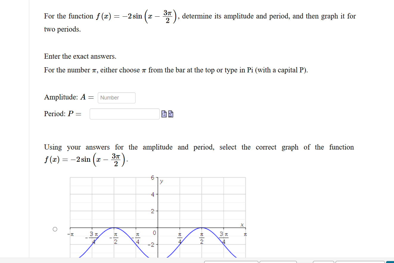  For the function f (a) = -2 sin (ac - ST