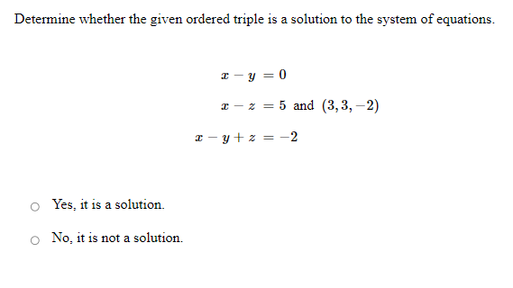 an ordered pair= (I, 3;]. If there is no solution__ enter NS.