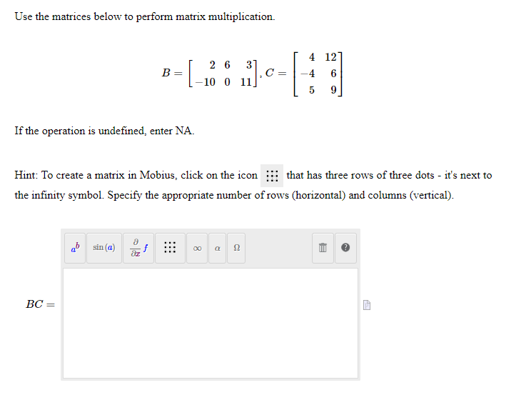 between symbols. For EXInplE= a * :13. Solve the system of equations