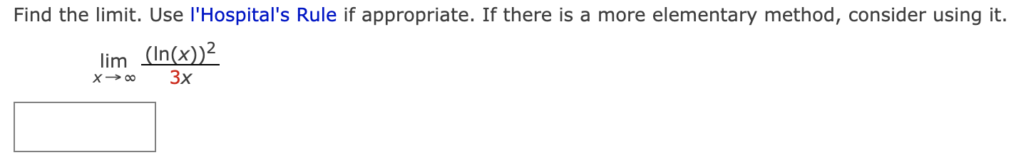 there is a more elementary method, consider using it. lim COs(x) X