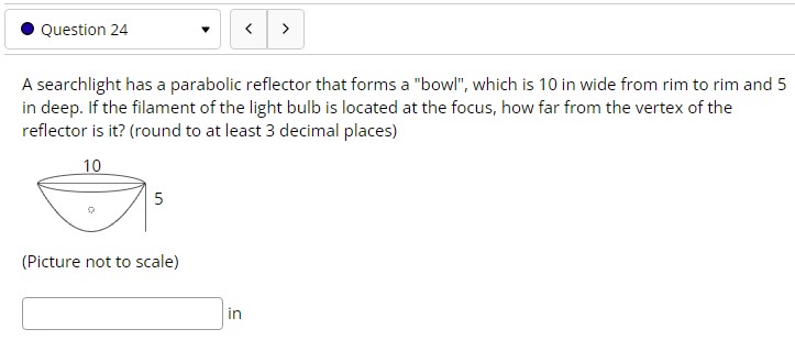 2, 0), and foci at (5, 0) and ( - 5, 0).\fQuestion