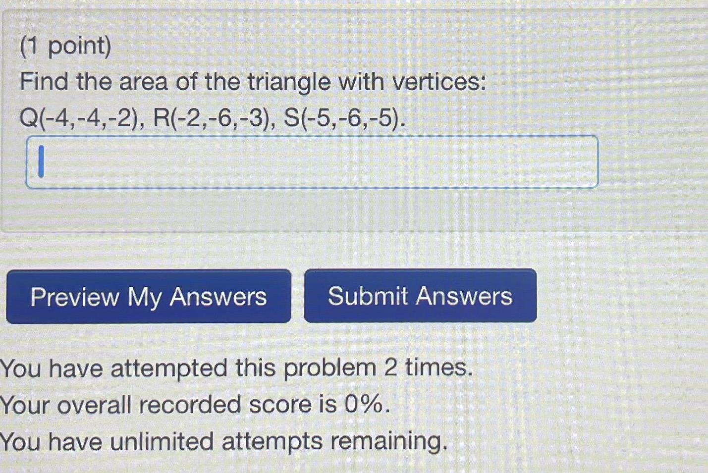 Can someone solve this problem? i (1 point) Find the area of