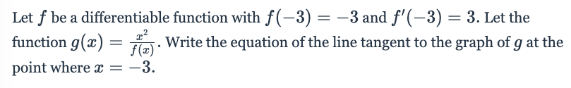 2, find the equation of the tangent line at 7=-1.Given f($) =