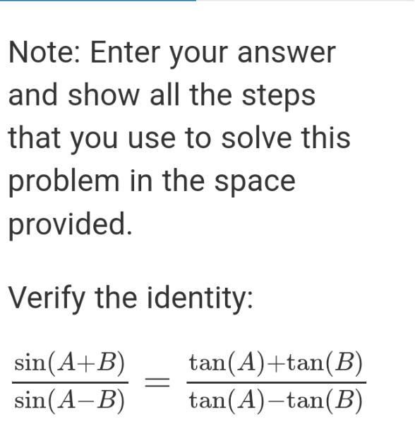 Note: Enter your answer and show all the steps that you