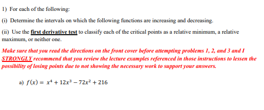 it is expected that you will clearly show ALL of the following: