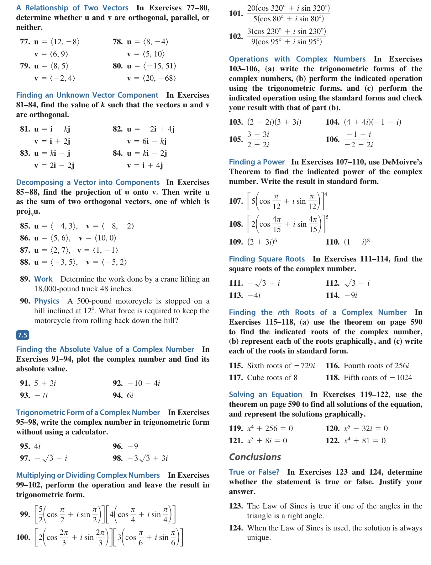 B = 48, a = 18, c = 12 of Sines to