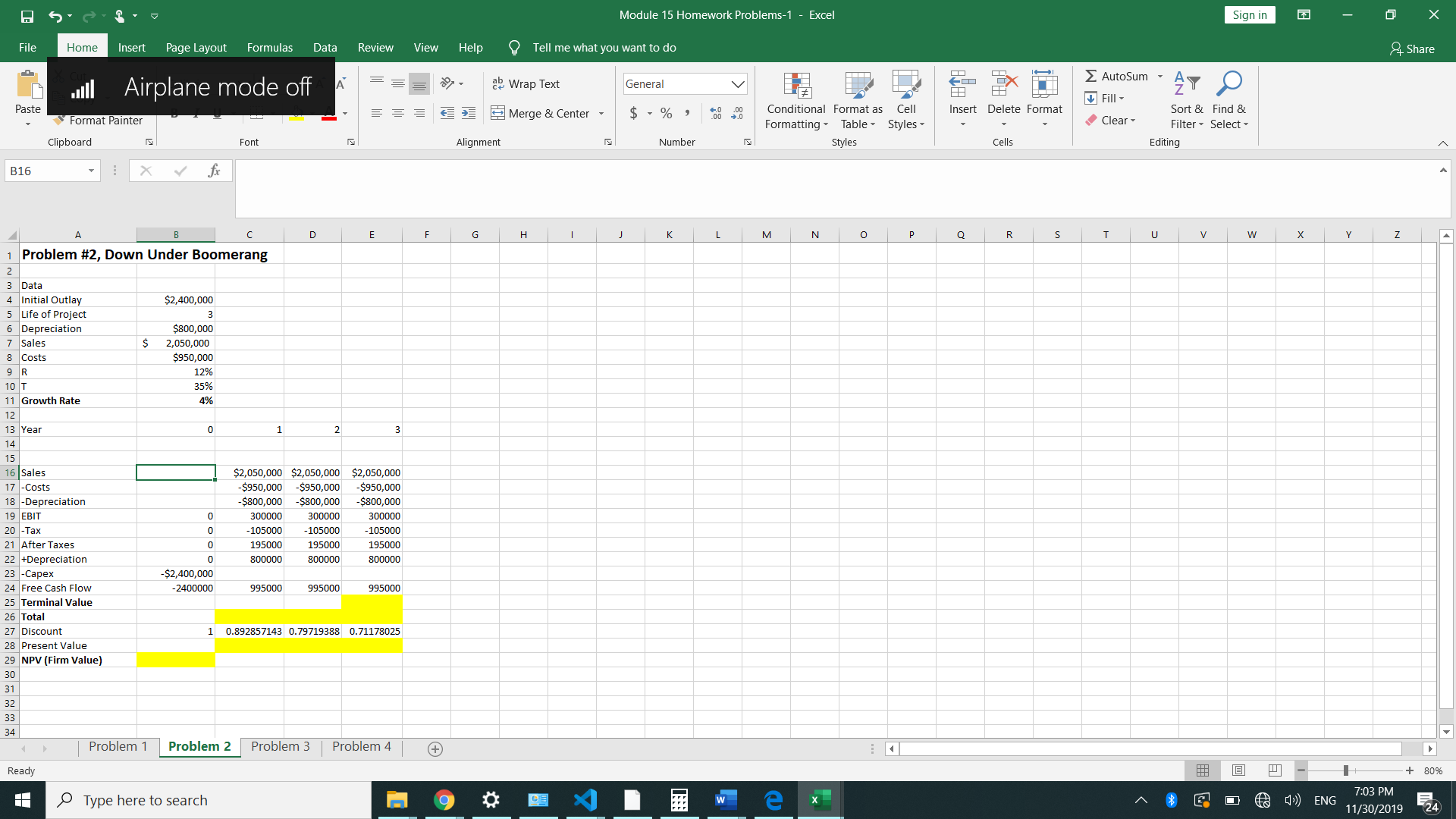 2- Down Under Boomerang, Inc. is considering a new three-year expansion project