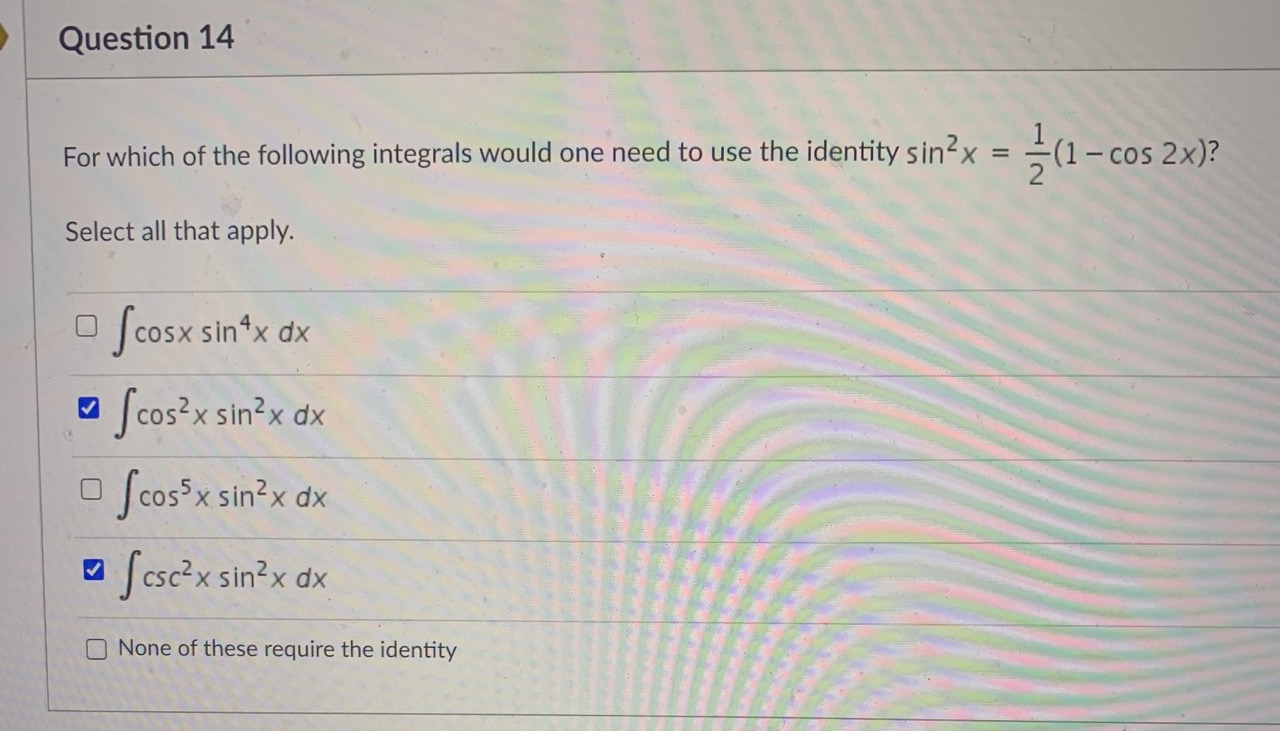 suited for (1-4x2)512 dx Partial Fraction Decomposition O U-substitution Basic formula Trigonometric