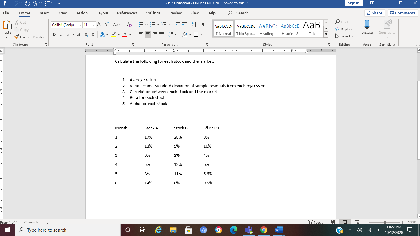 Please help me with this finance problem! H Ch 7 Homework FIN365
