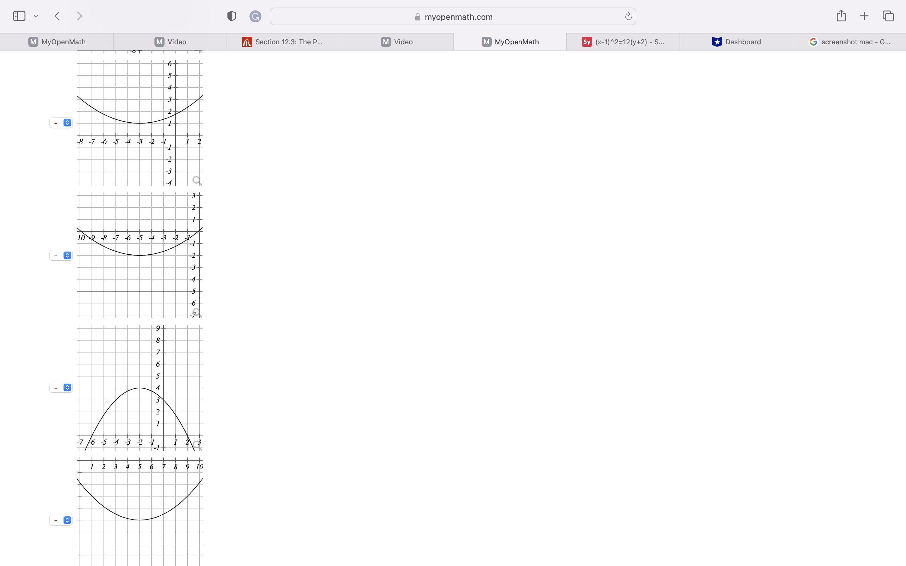 12.3: The Parabola Progress saved Done Score: 2.92/16 2/16 answered Question 13