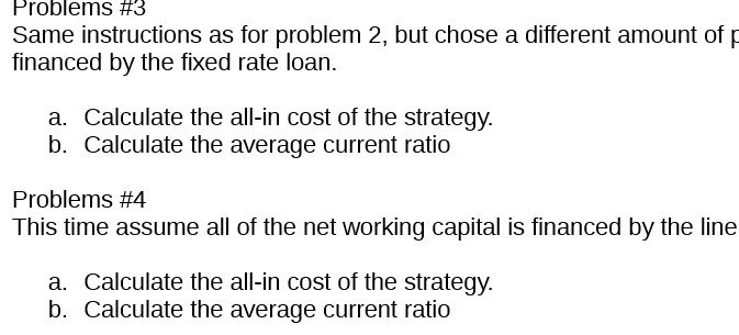  Problems #3 Same instructions as for problem 2, but chose a