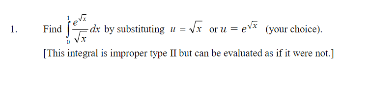  x 1. Find dx by substituting u = vx oru =