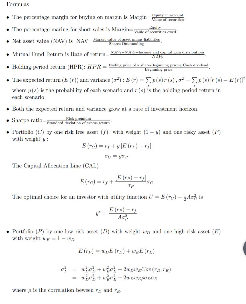 is 20%. Risk free interest rate is 2%. There is an investor