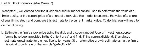 learned how the dividend-discount model can be used to determine the value