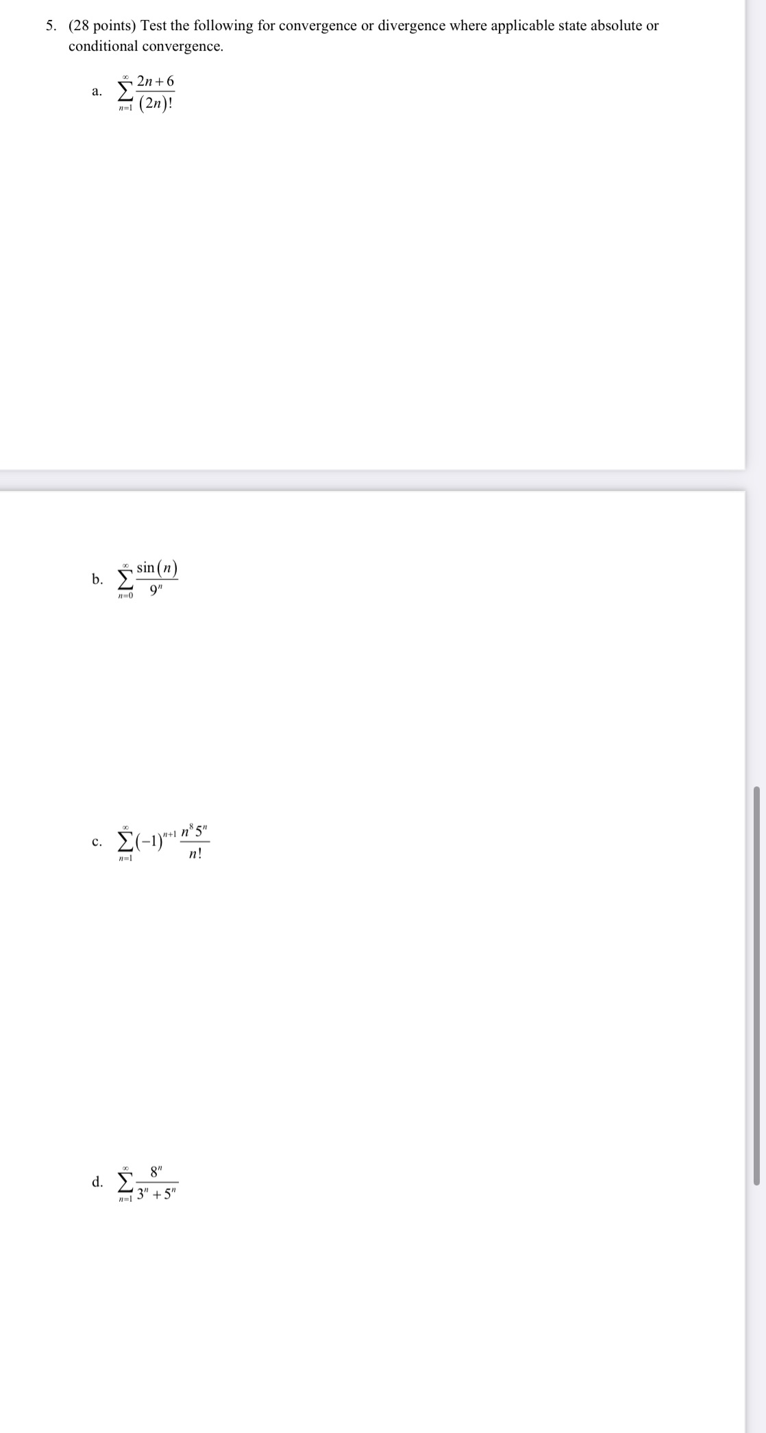 Math Calculus, please show all steps Only c and D please 5.