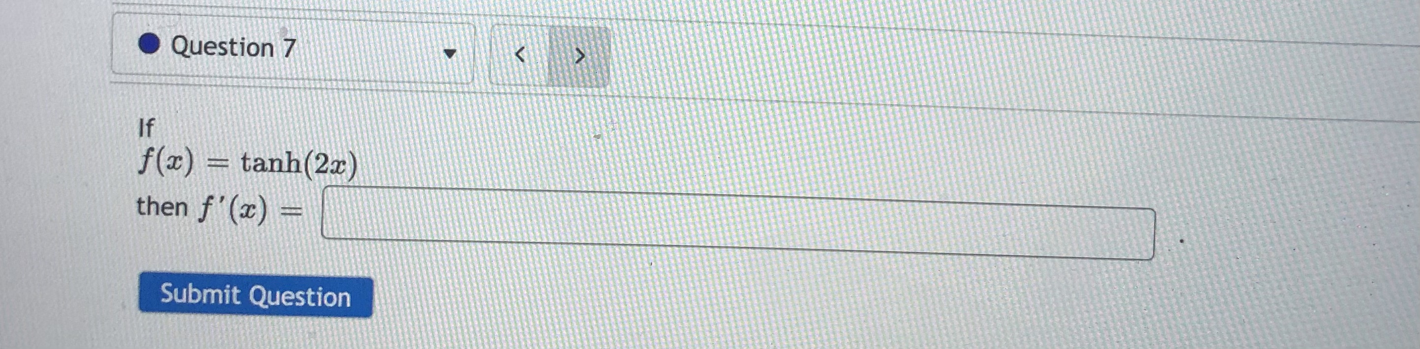 yields the integral du Submit QuestionQuestion 6