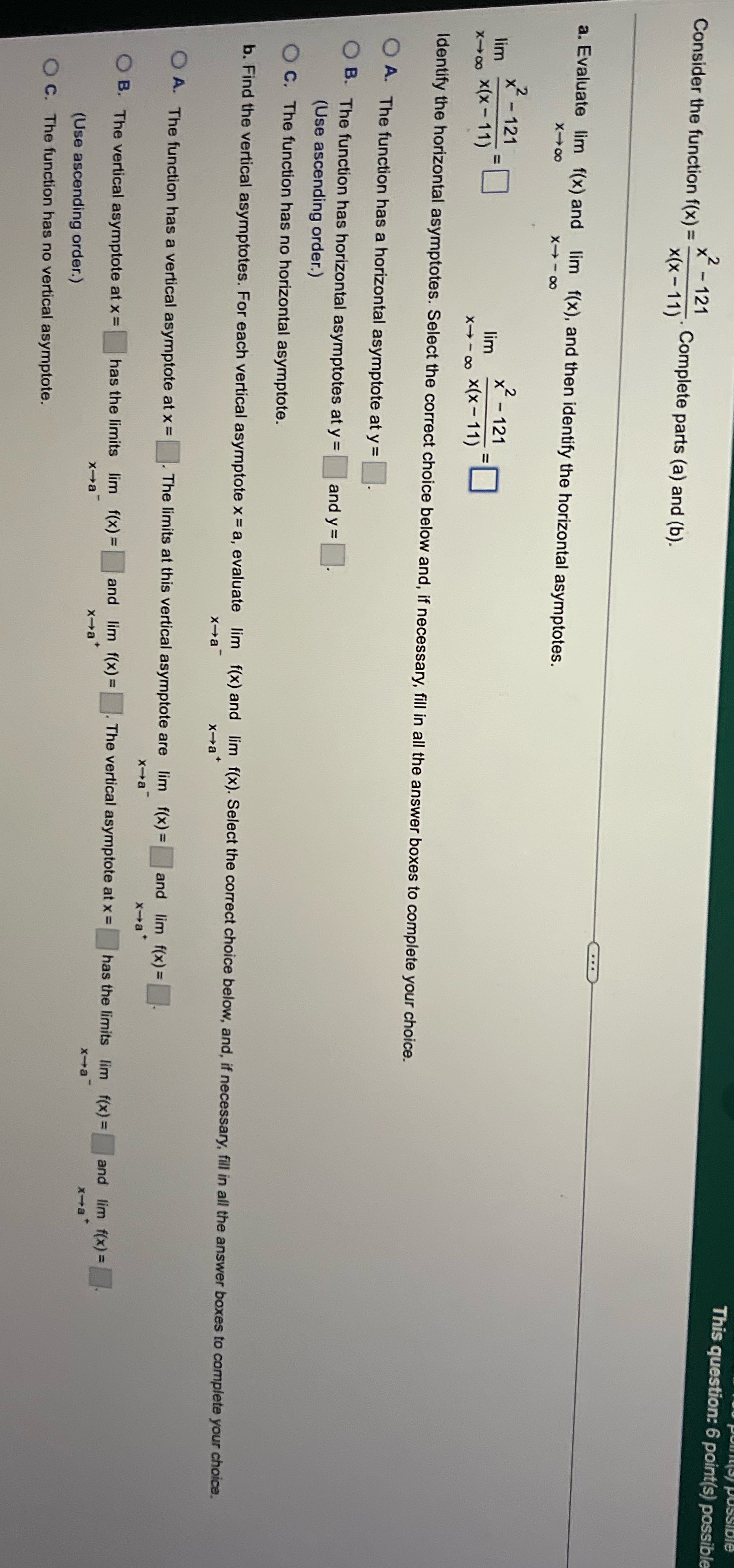 This question: 6 point(s) possible Consider the function f(x) = X