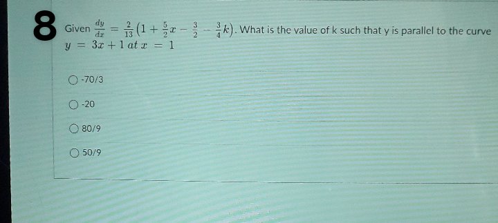 such that y is perpendicular to the curve y = 3x +