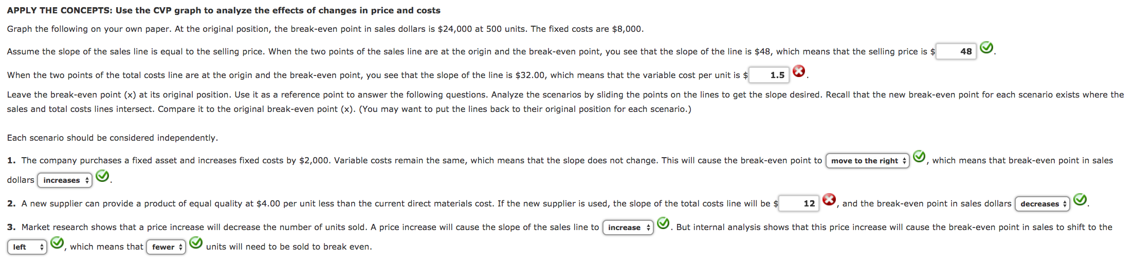 Blueprint Problem: CVP and the Contribution Margin Income Statement APPLY THE