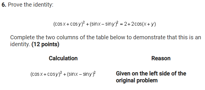 II: Find a// solutions to the equation you found in part I.