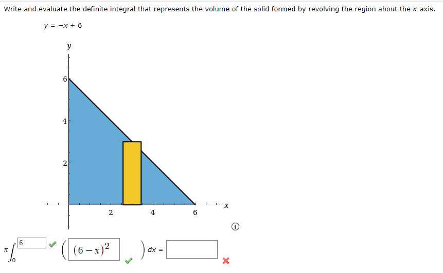  Write and evaluate the denite integral that represents the volume of