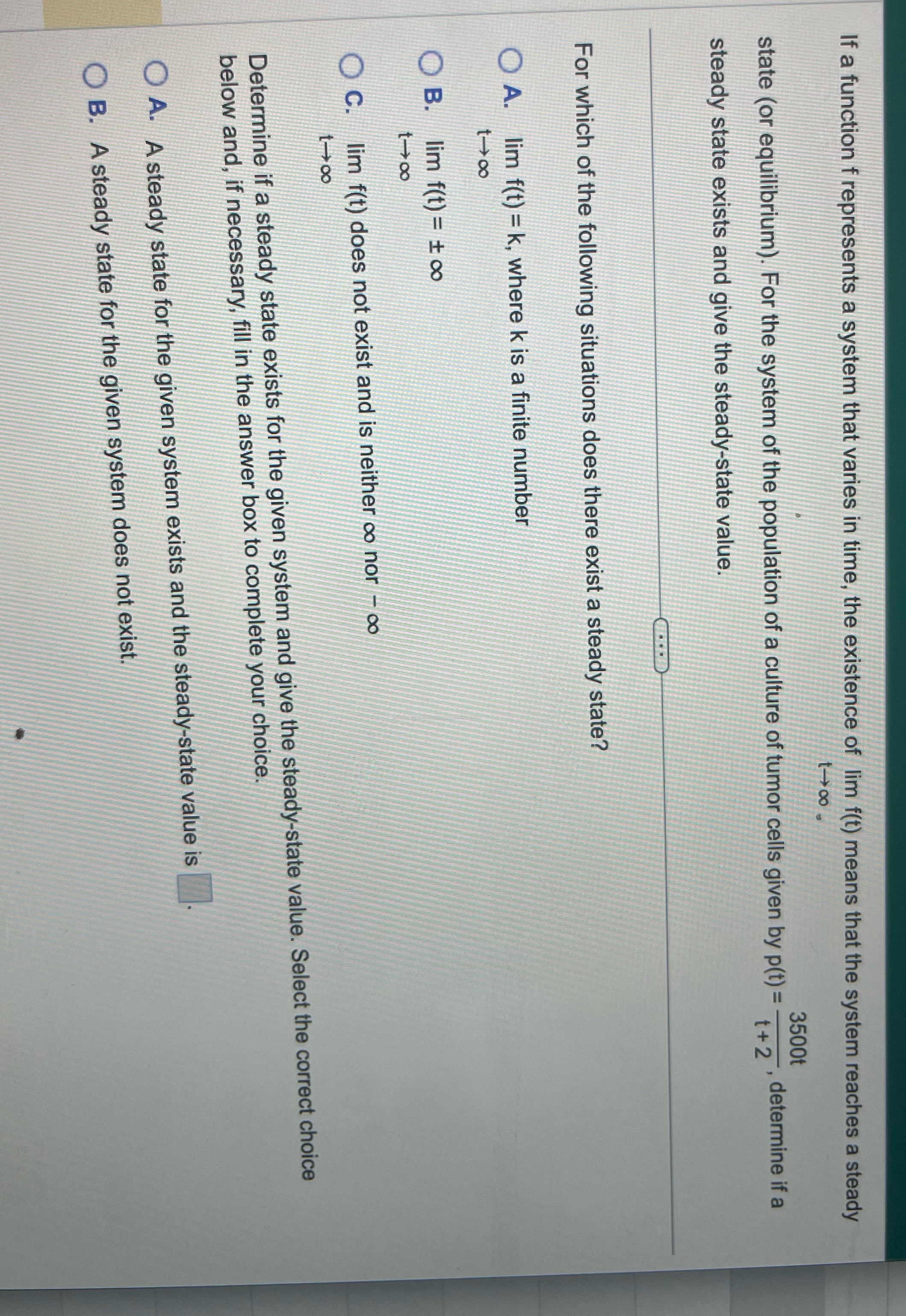 Please answer everything If a function f represents a system that varies