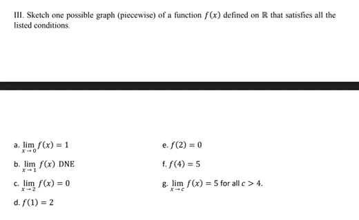lim f(x) x - 5 II.B. Consider the function f(x) whose graph