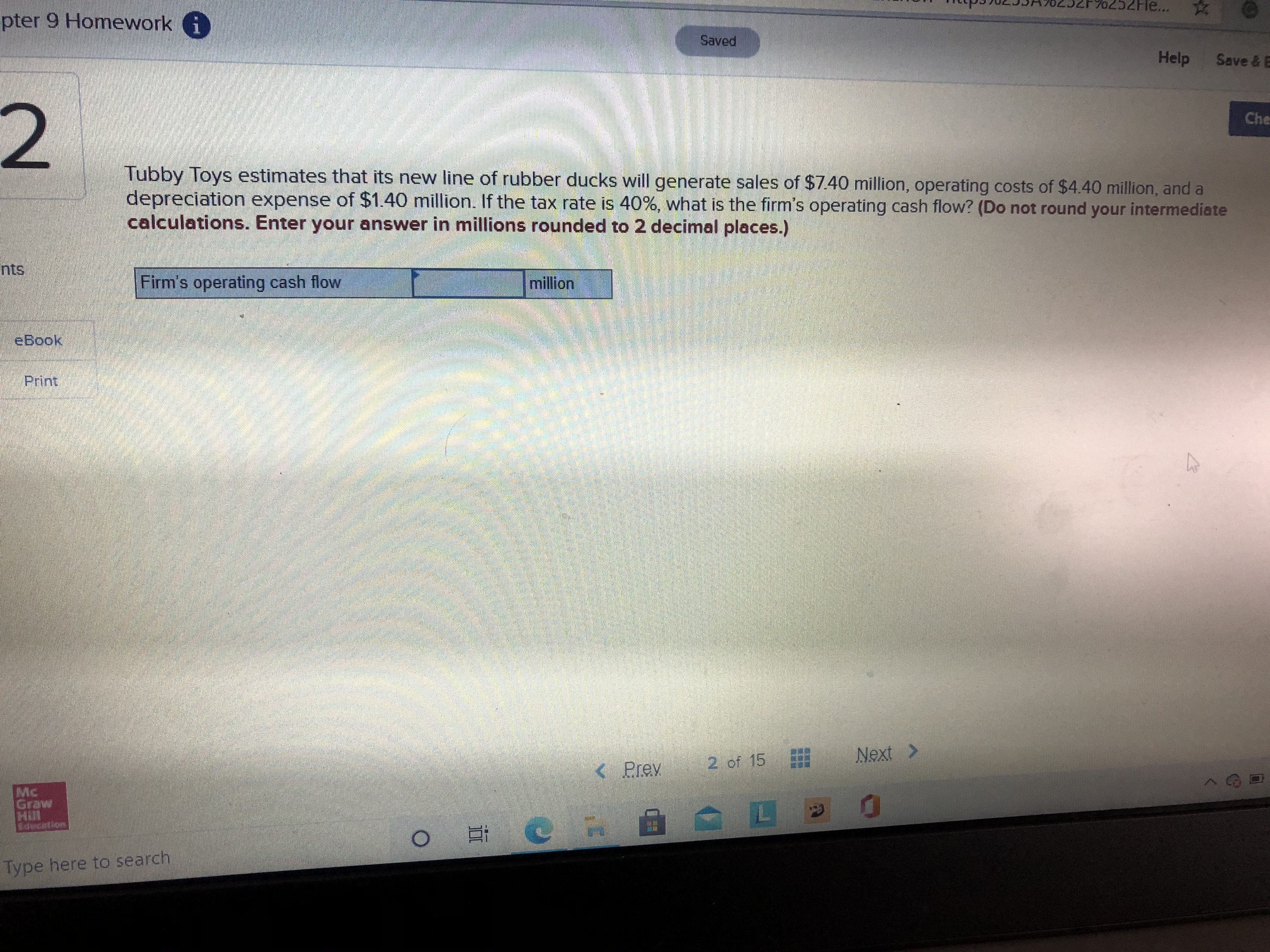 currently sells 9 million computer chips each year at a price of