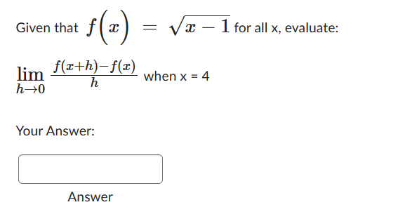 V4 O fi( 4) for f ( ac) = Vac\fDetermine the equation