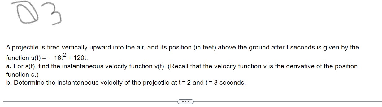 3 1 a= ,6 f(>t2 + 120t. a. For s(t), find the