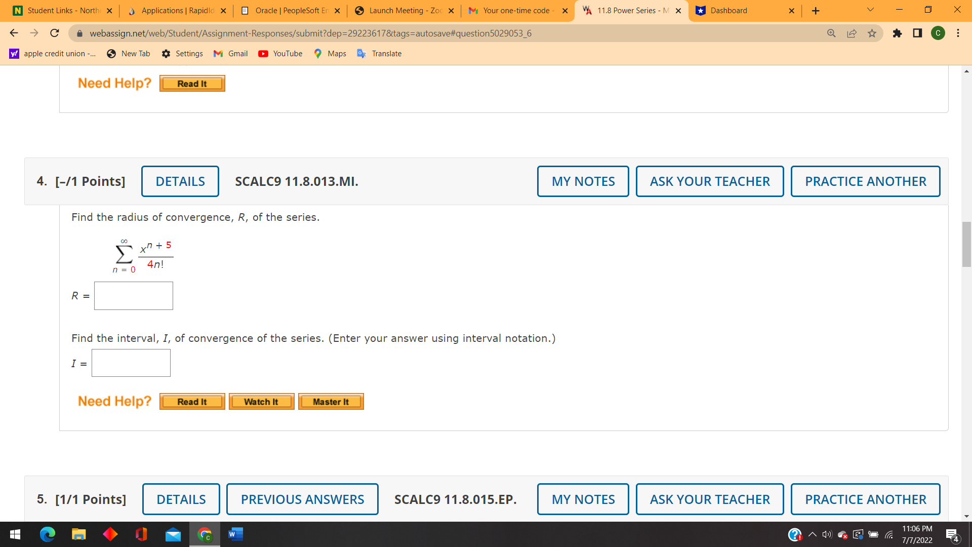 submit answers by question parts. The number of submissions remaining for each