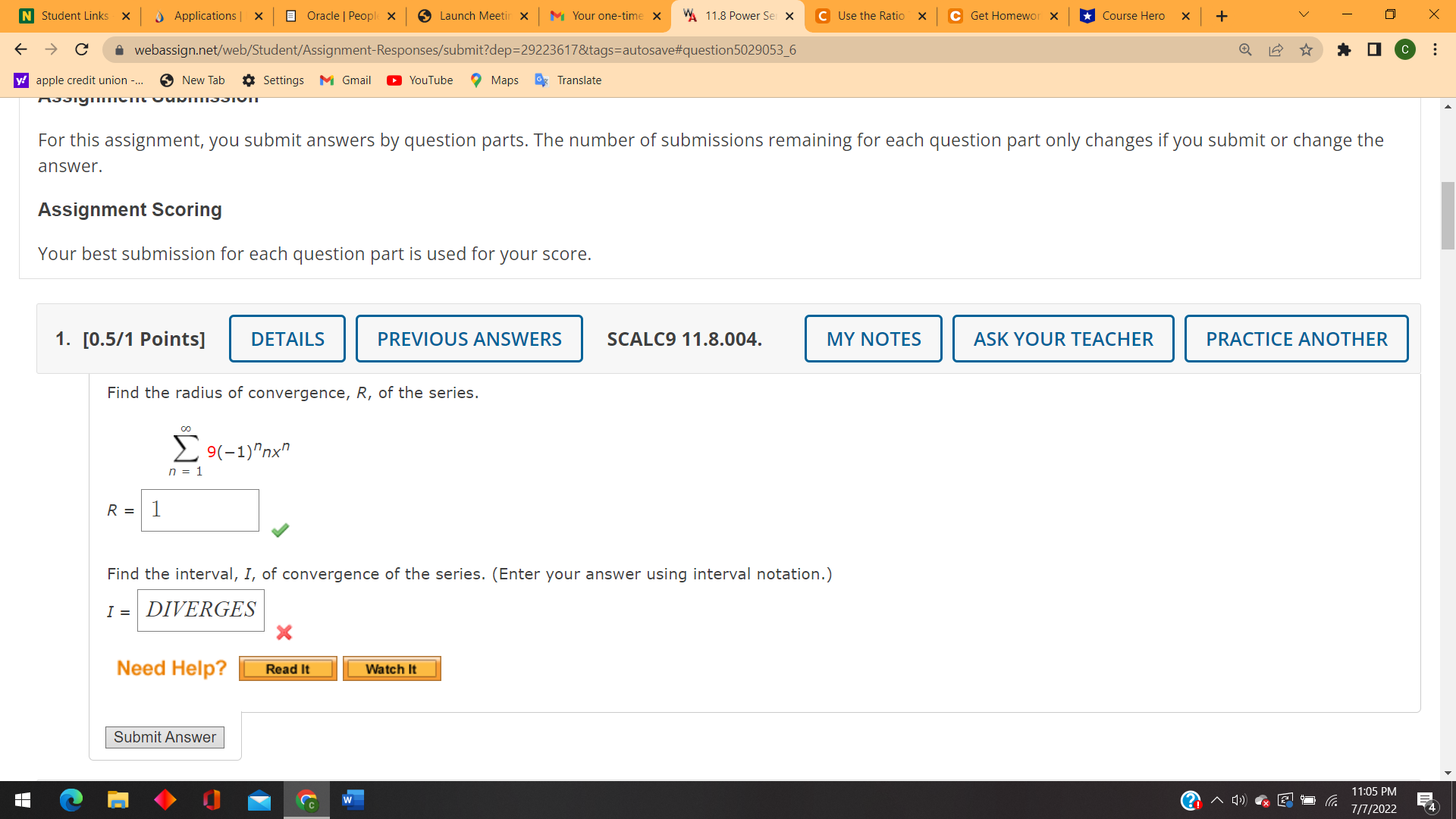I Your best submission for each question part is used for your