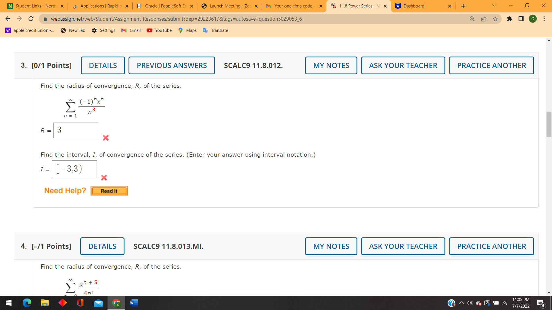 score. 1. [0.511 Points] DETAILS PREVIOUS ANSWERS SCALC9 11.8.004. MY NOTES ASK