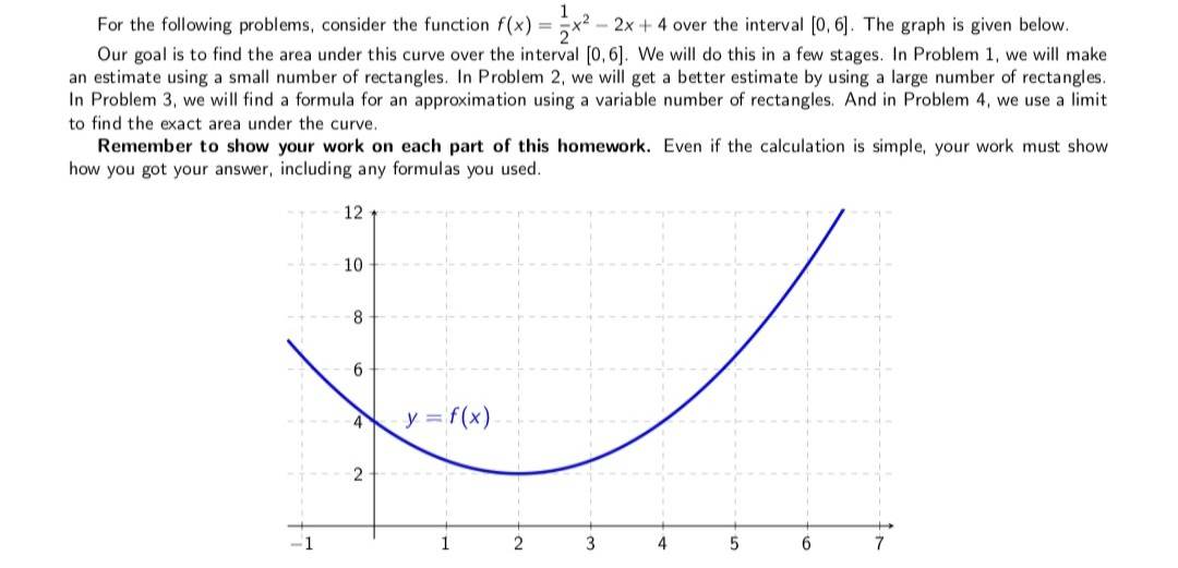 rectangles as a variable n. The process of finding the approximation is