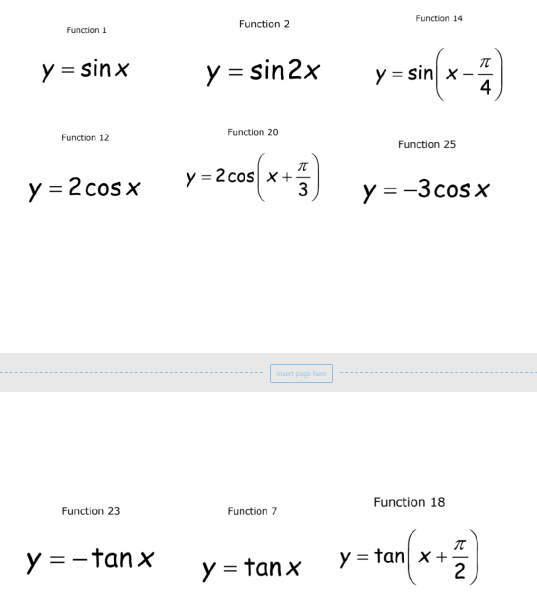 14 Function 1 y = sin x y = sin2x y =